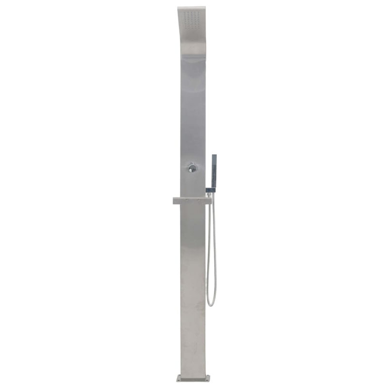 Plattekill Outdoor Stainless Steel Curved Shower Tower Panel
