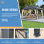 Pavillon de jardin en aluminium avec toit à double arche, rideaux et filet - Extérieur permanent pour patio, pelouse et jardin-92440213
