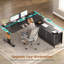 L Shaped Electric Standing Desk, 55" X 55" Height Adjustable Office Executive Desk-1789304418-1789304416