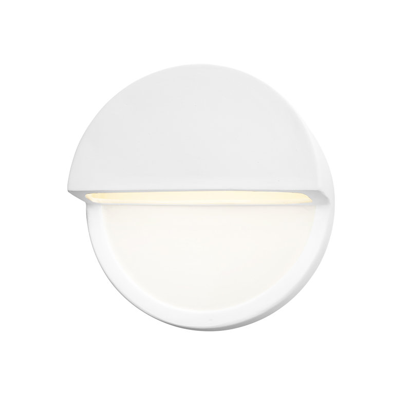Caeli Ceramic LED Wall Sconce, Gloss White