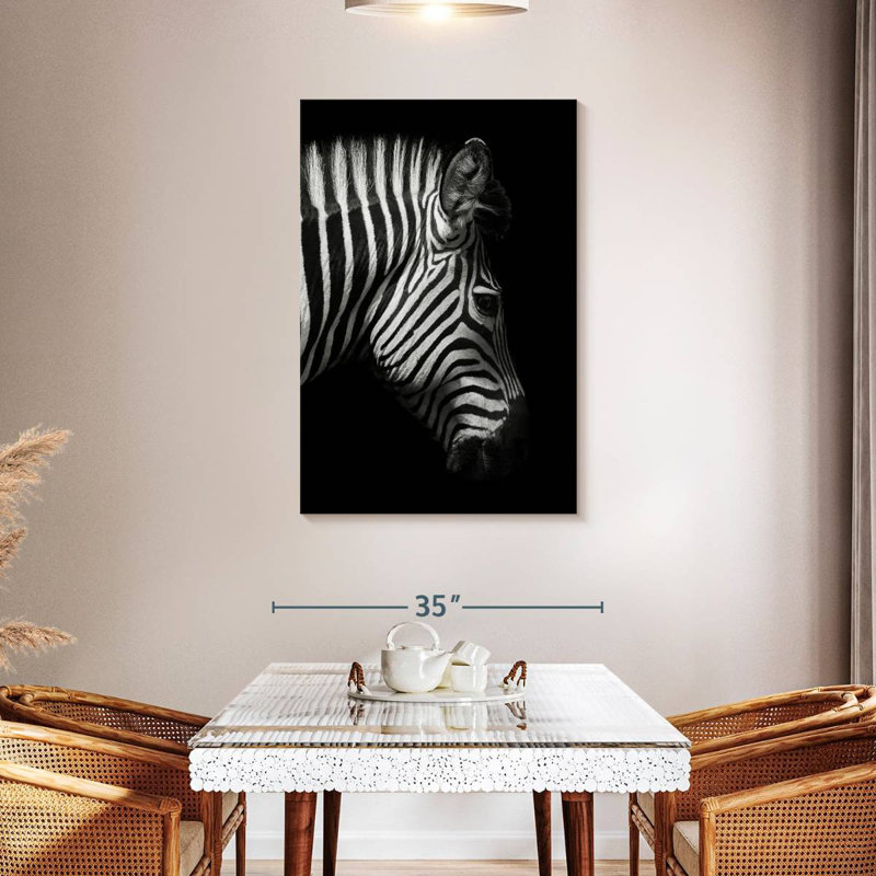 Brampt Zebra Side View, 45" H x 30" W