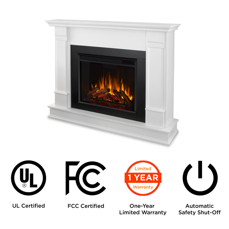 Silverton 48" Electric Fireplace by Real Flame, White