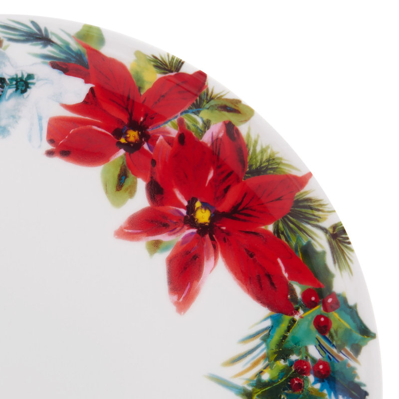 Mikasa Hope Joy 16-Piece Lightweight Chip-Resistant Bone China Dinnerware Set, Service for 4