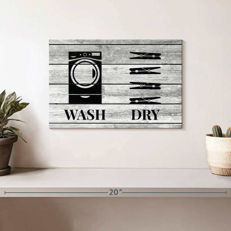 Tergel Rustic Wash And Dry Icons, 8" H x 12" W