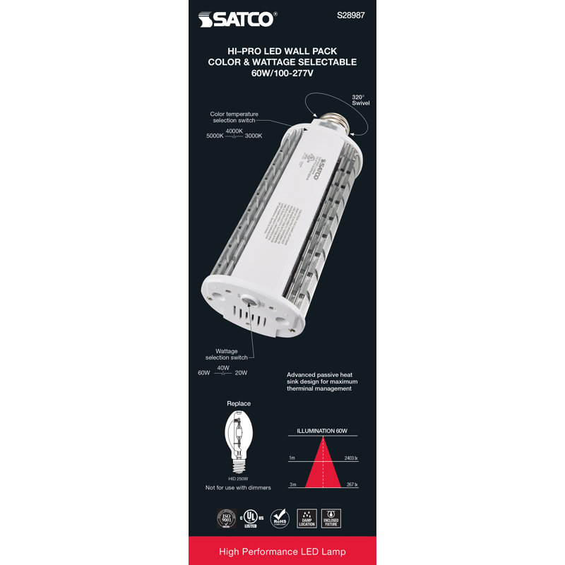 60 Watt White LED Bulb