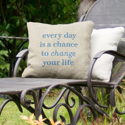 Coussin décoratif intérieur/extérieur change your life