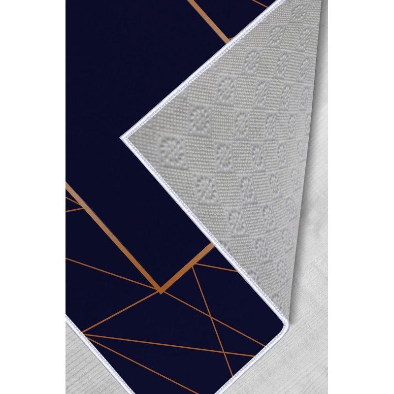 Tapis luxueux, 100% polyester, 23,6 po x 39,4 po | 650 po / m², hauteur de poils de 0,3 po | Antibactérien, envers antidérapant en PVC, lavable à la machine | Impression numérique 3D, parfaite pour le décor du salon et de la chambre à coucher