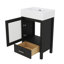 Meuble-lavabo de 20 pouces avec lavabo en céramique et rangement généreux-1262005971