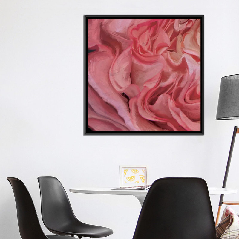 «Ruched Silk», reproduction sur toile, Toile avec cadre noir, H 5 po x l 18 po x P 18 po, Pas de tapis