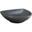 Set Of 5 Black Tetsu Kesho Ceramic Appetizer Salad Triangular Deep Plates