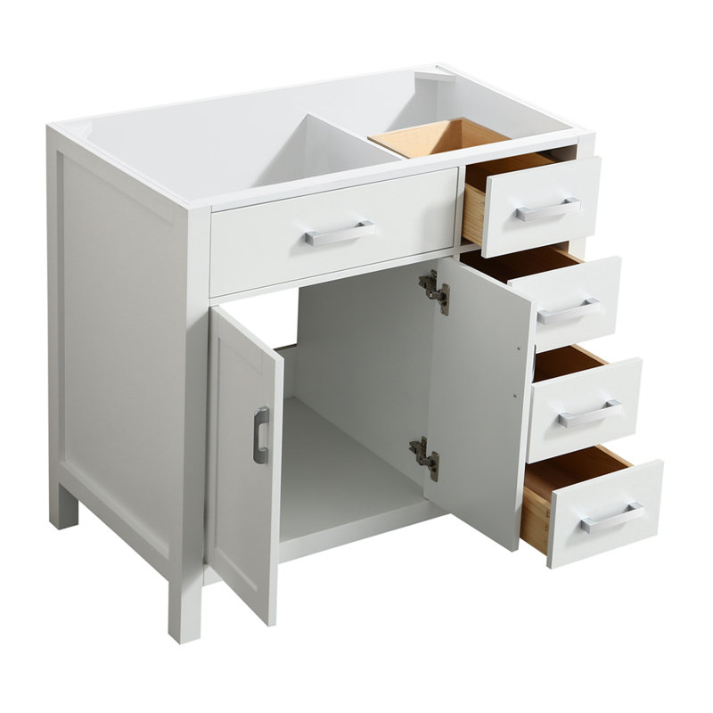 Base de meuble-lavabo simple 36 po Petrel, Blanc