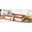 Twin Size Upholstered  Daybed Frame With Fence And Stairs,(BROWN+WHITE)-1054122500
