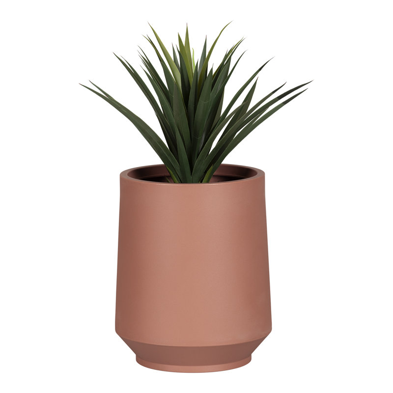 Pot à fleurs en plastique Dalya, Orange, H 19,5 po x l 16,25 po x P 16,25 po