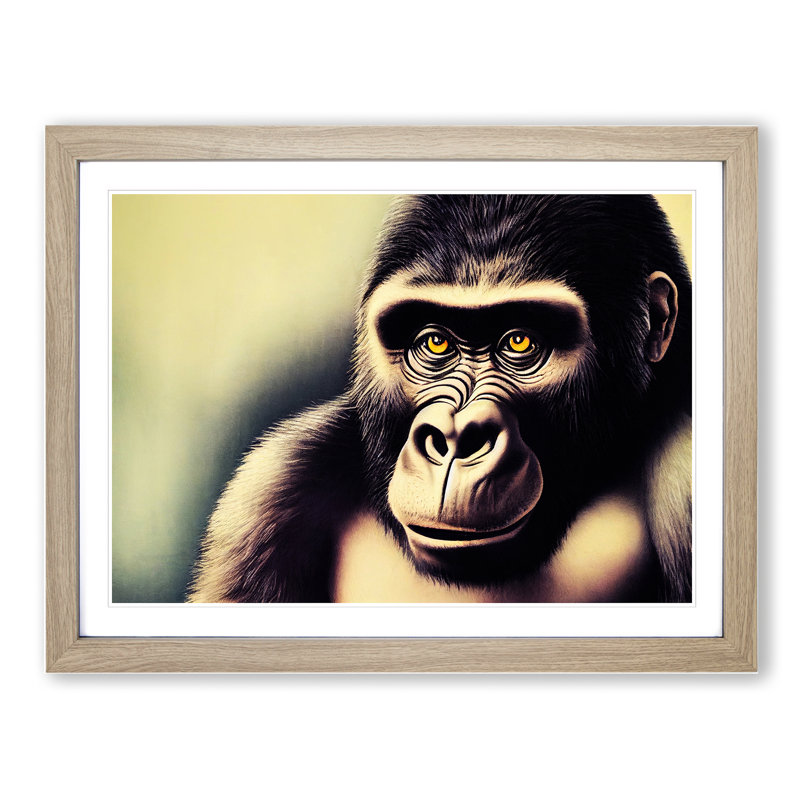 Great Gorilla - Print, 46cm H x 64cm W, Oak