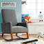 Fauteuil rembourré à dossier haut avec poches latérales Rocking-1449574387