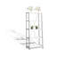 Bibliothèque contemporaine de style industriel noir / blanc avec 5 tablettes en bois franc d'ingénierie pour toute bibliothèque