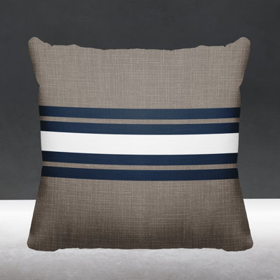 Striped Outdoor Reversible Throw Pillow