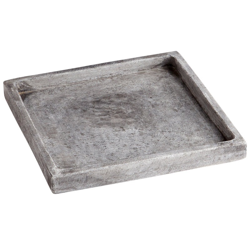 Gryphon Marble Decorative Tray, 1.25" H x 12" W x 12" D