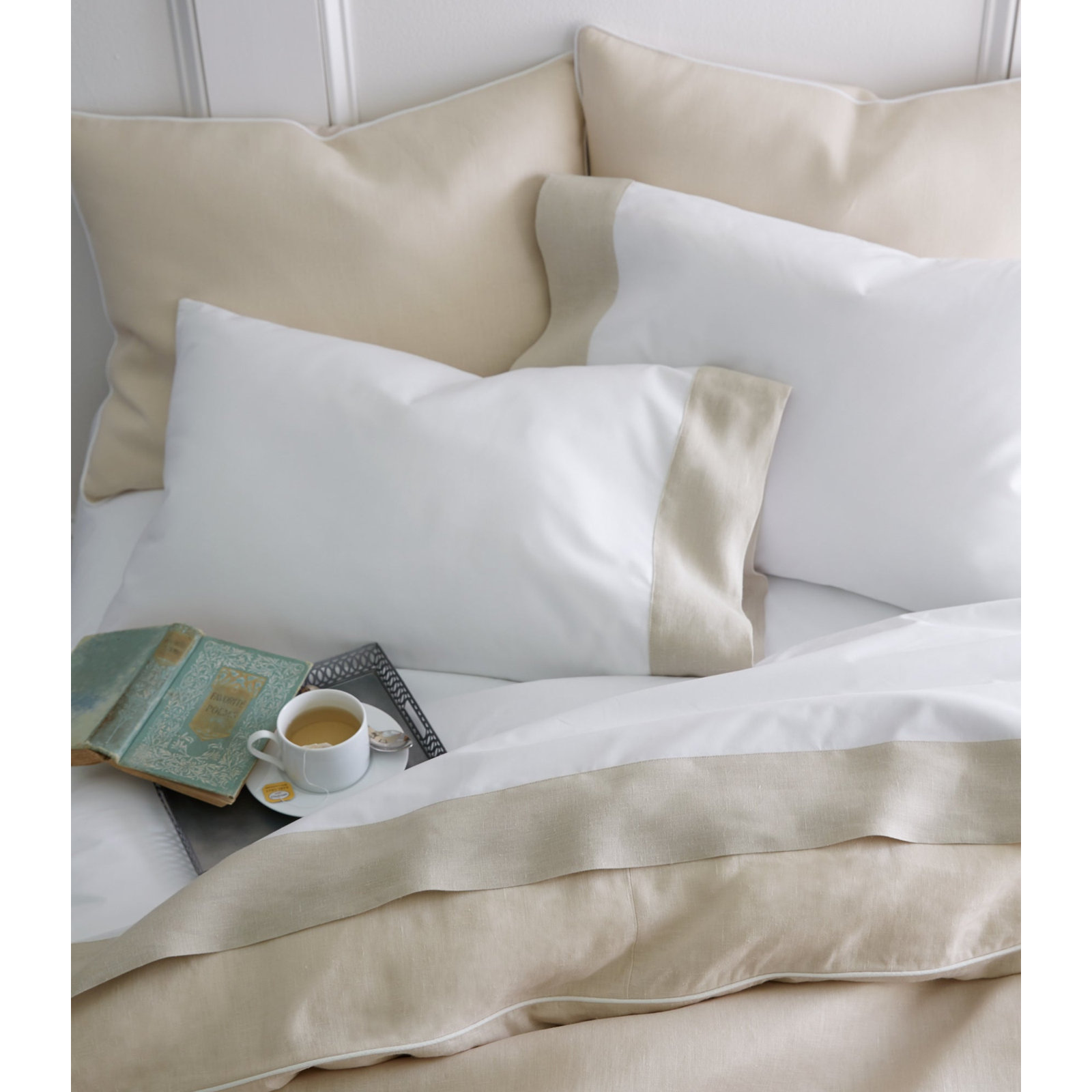 Mandalay Cuff Shams, Euro, Linen