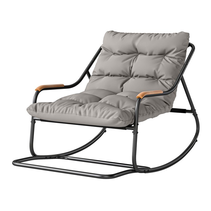  Chaise berçante d'extérieur avec coussin épais et doux