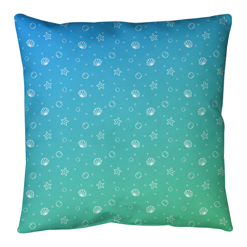 Coussin de sol Katelyn Elizabeth, H 28 po x l 28 po, Vert / bleu
