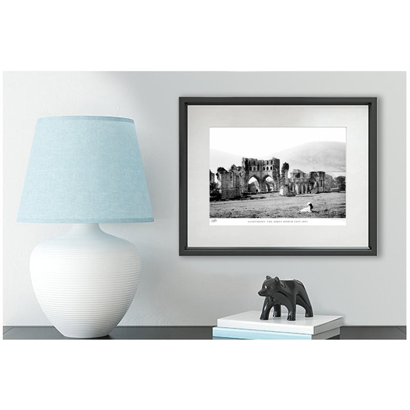 Llanthony, The Abbey North East 1893 - Single Picture Frame Print, 40cm H x 50cm W x 2.3cm D