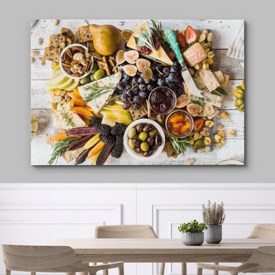 Kitchen Food " Fresh Fruit Vegetable Cheese Smorgasbord "