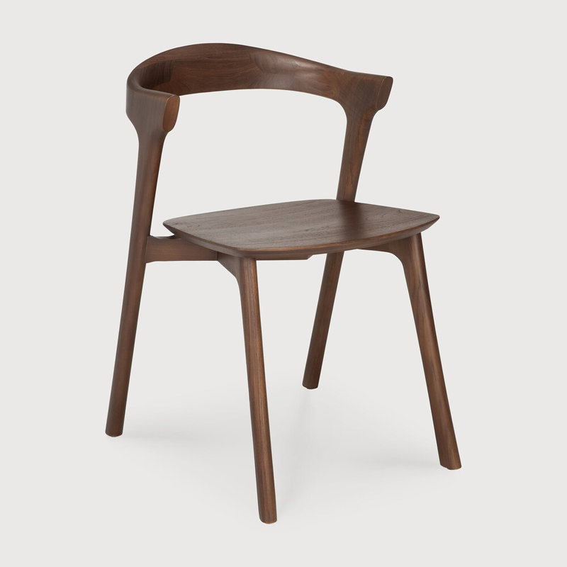 Bok Solid Wood Dining Chair, Teak Brown