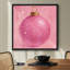 Ornement de paillettes roses sur fond doux rosé - impression d'art sur toile encadrée-679463832-679463835