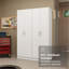  Ensemble de rangement de garage 4 portes 8 tablettes utilitaires L 47 po Unité d'organisation en bois pour le garage et les outils 6 tablettes réglables anti-basculement - blanc-1526525254