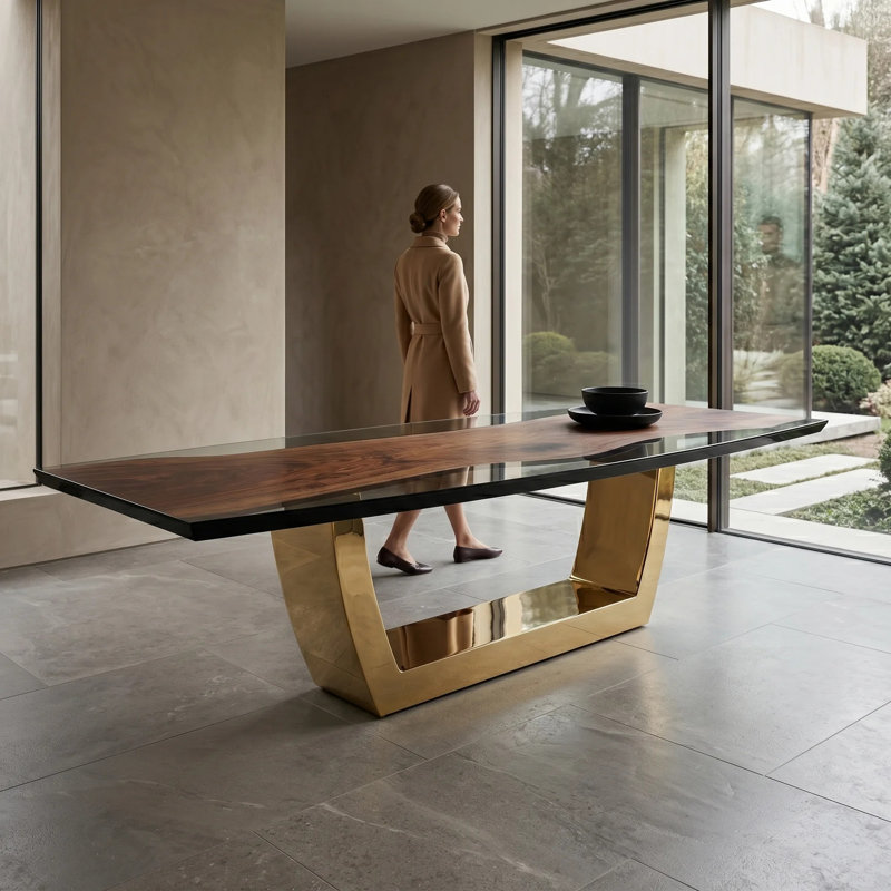 Evadne Dining Table, 42" W x 96" L