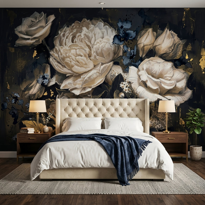 Papier peint floral Moody, L 49,92 po x l 75 po