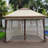 Outdoor 11X 11Ft Pop Up Gazebo Canopy With Removable Zipper Netting,2-Tier Soft Top Event Tent,Suitable For Patio Backyard Garden Camping Area,Coffee
