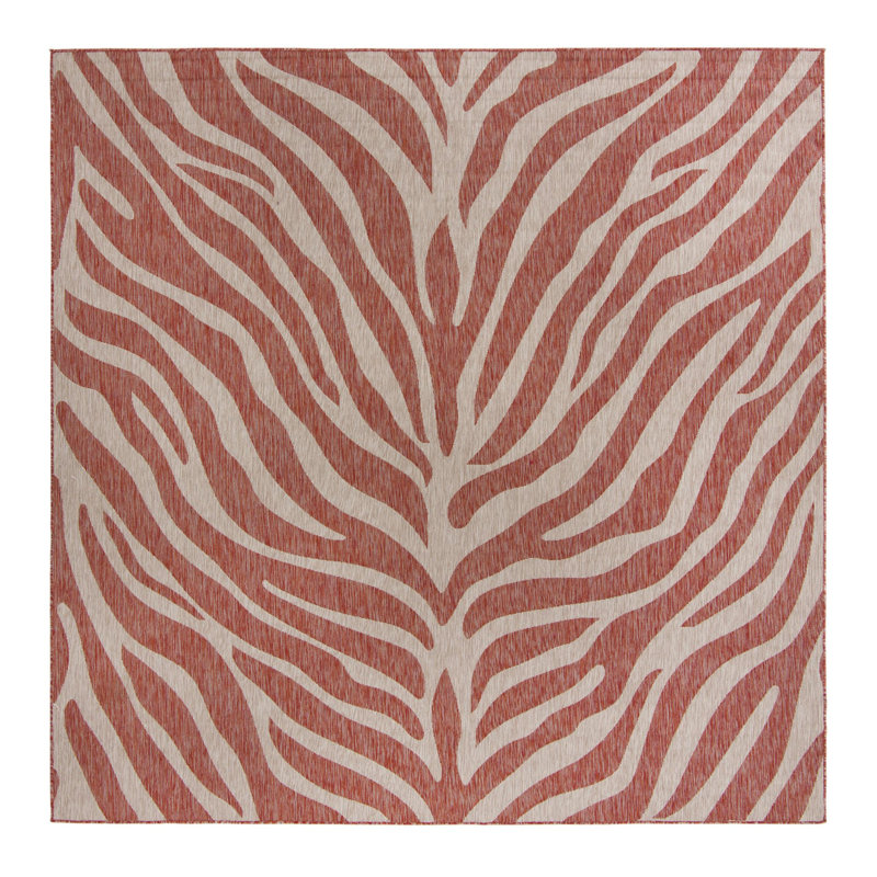Tapis rouille rouille_unique, Carré 10 pi