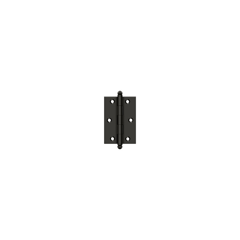 3'' x 2'' Butt Bearing Hinge, Oil-Rubber Bronze