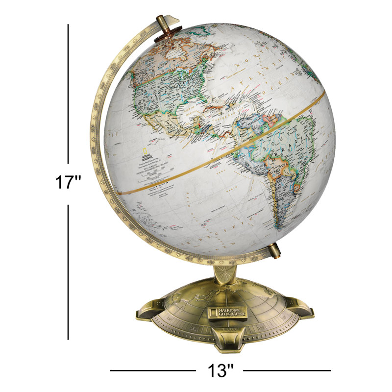 Metal Base/ Cardboard Globe Ball Tabletop Globe