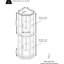 Élégante armoire d'angle en cerisier avec tablettes en verre et détails décoratifs