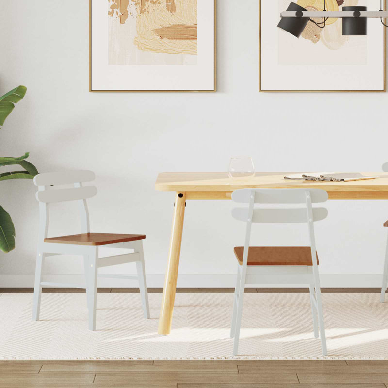 Tarlach Solid Wood Accent, White/Natural