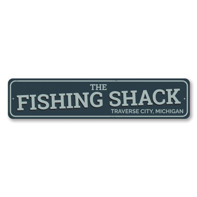 The Fishing Shack Aluminum Sign
