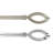 Set of 2 Adjustable Single Curtain Rods with Modern Finials - Silver Matte (50-82 inches)-61911400