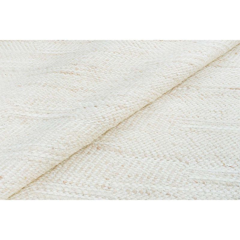 Wool Area Rug in Beige, Rectangle 10' x 14'