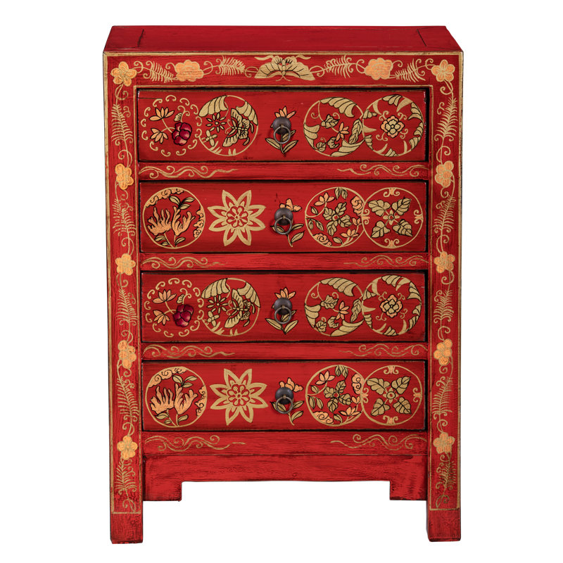 Moise 56cm W Solid Wood Bedside Table