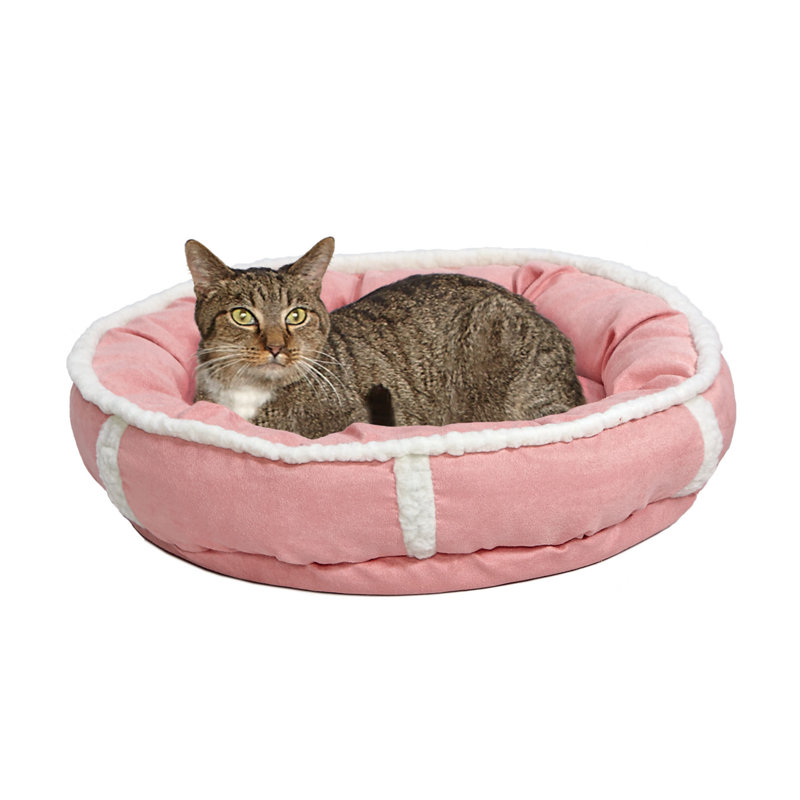 Lit pour animal de compagnie Quiet Time, Petit (l 21 po x P 21 po x H 7 po), Rose