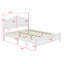 Structure de lit plateforme en bois, lit plateforme de style rétro avec support en lattes de bois-1056716079