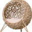 Pouf surélevé tissé de 52 cm (20,5 po) pour chat, avec un intérieur rembourré beige confortable.