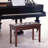 Piano Bench, Duet Piano Chair With Faux Leather Padded Cushion And Wooden Frame, Button Tufted Keyboard Bench, Brown-973851109