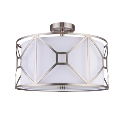 Plafonnier semi-encastré cylindrique à DEL 3 lumières Hultgren