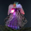 Lighted Fiber Optic Color Changing Christmas Tree Topper - 12" - Purple