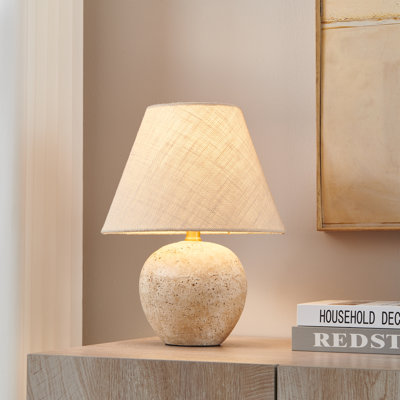 14.5"H Transitional Modern Table Lamp with Fabric Shade
