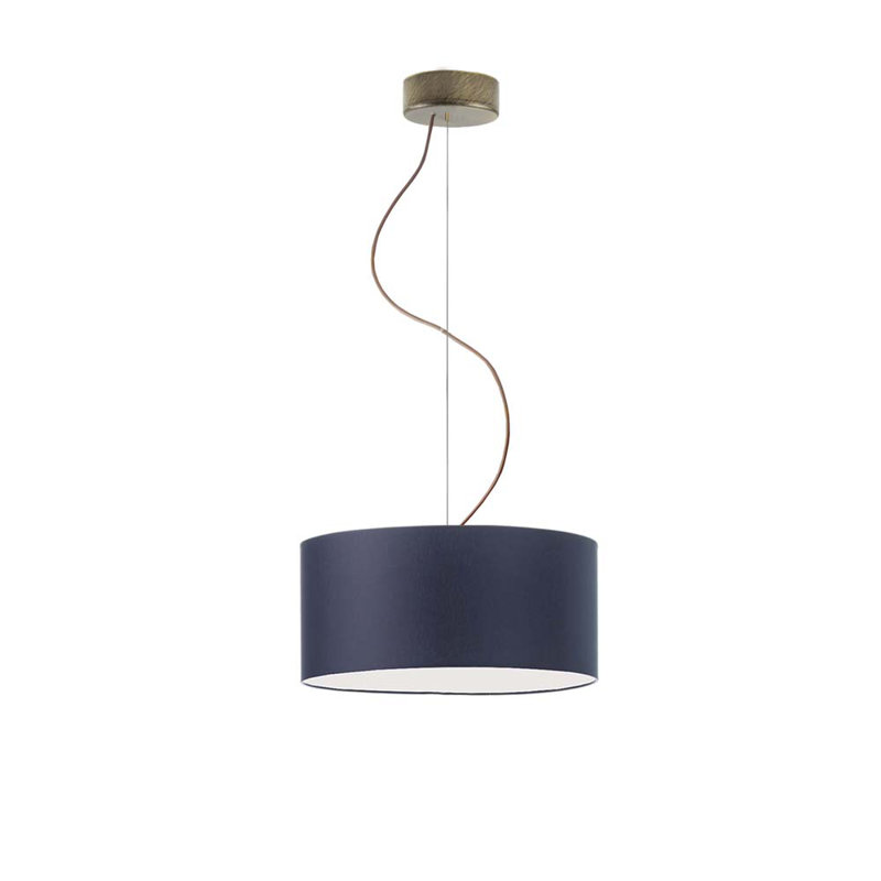 Atlis 1 - Light Single Pendant, Navy Blue, Antique Gold